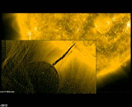 OZN gigantic filmat pe când se alimentează din Soare